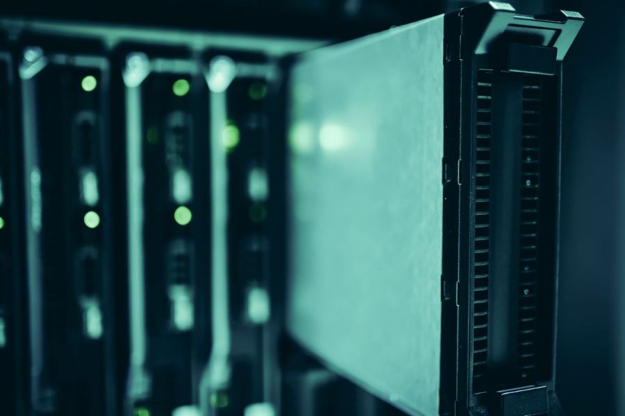 Server racks in a data center